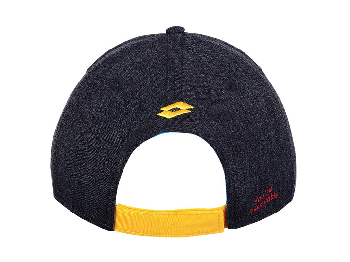 Gorra snapback color negro de la marca Lotto con un personaje de Looney Tunes bordado en el frente.