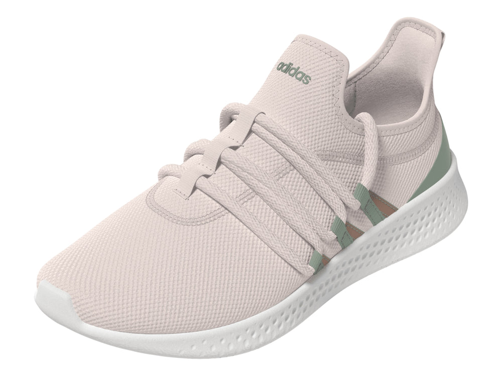 Tenis Adidas Puremotion Adapt 2.0 color rosa claro con suela blanca y detalles en gris.