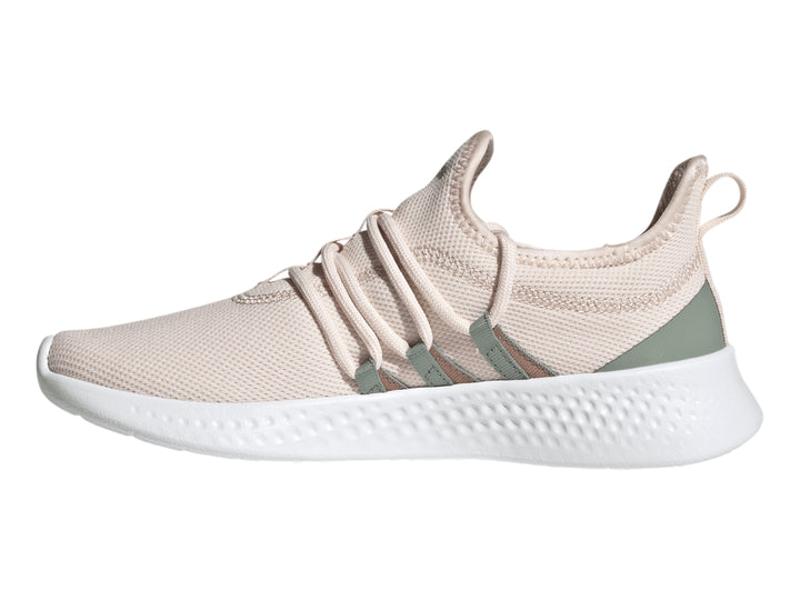Tenis Adidas Puremotion Adapt 2.0 color rosa claro con suela blanca y detalles en gris.