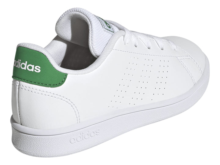 Tenis Adidas Advantage K Blanco y Verde para Niño