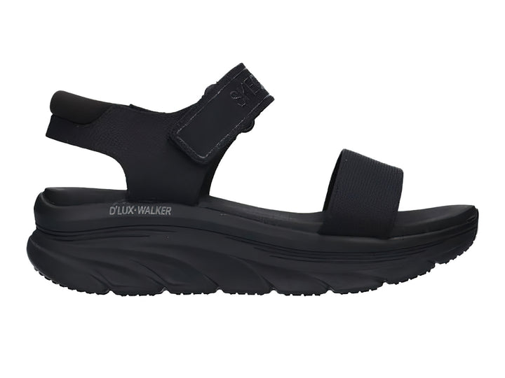 Sandalias Skechers D Lux Walker Negro para Mujer