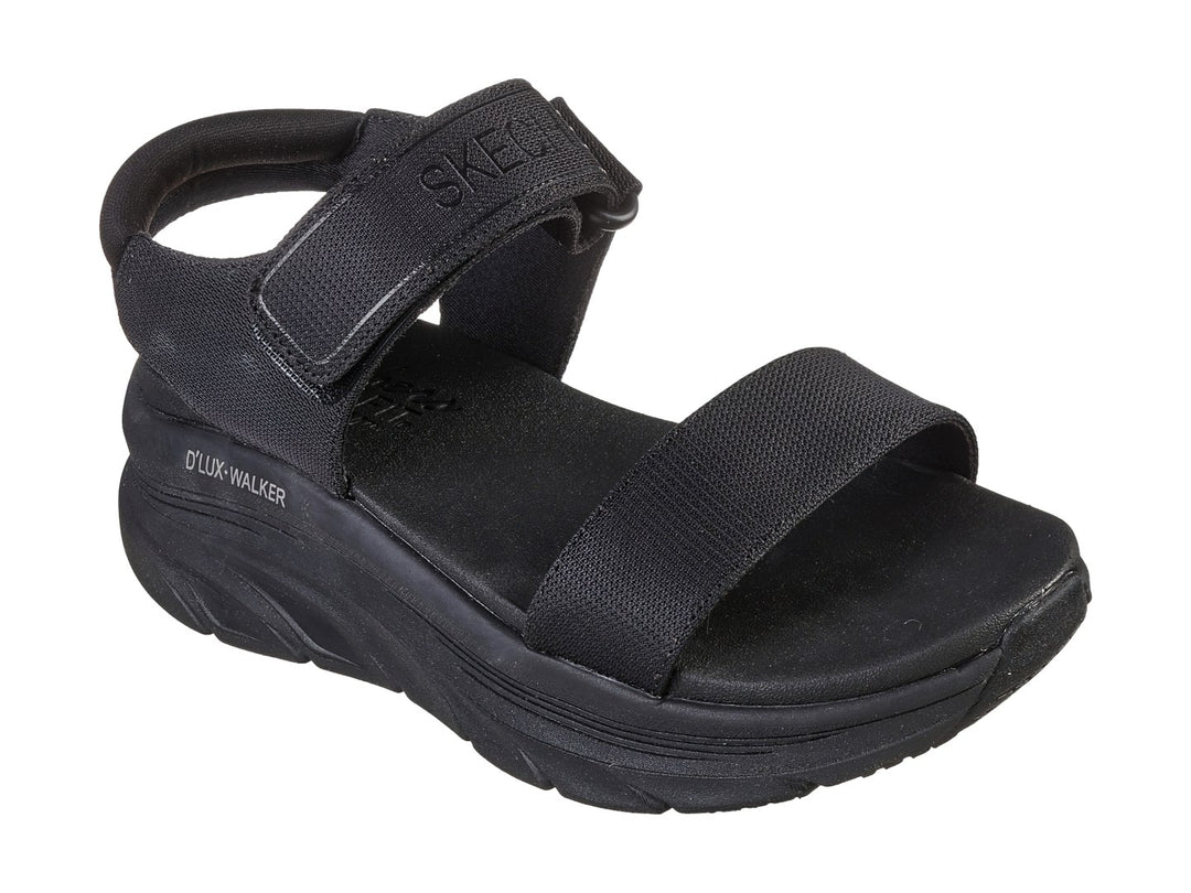 Sandalias Skechers D Lux Walker Negro para Mujer