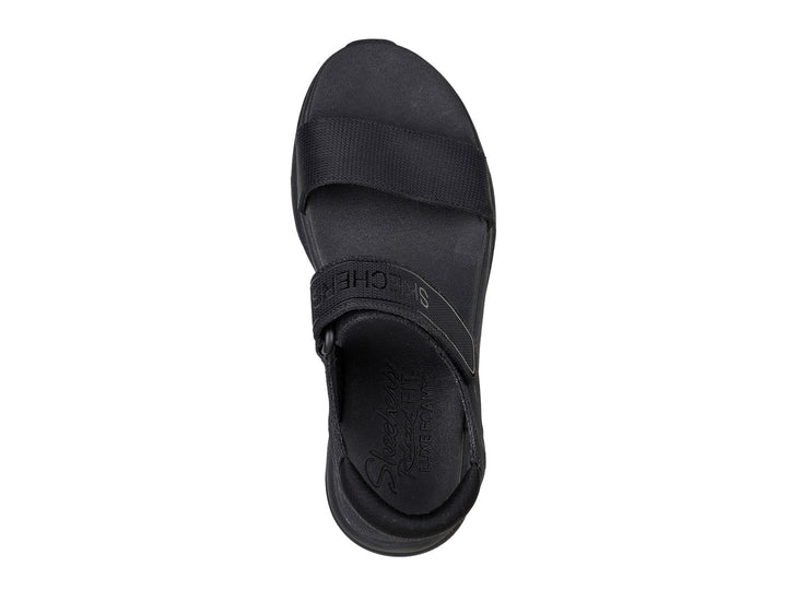 Sandalias Skechers D Lux Walker Negro para Mujer