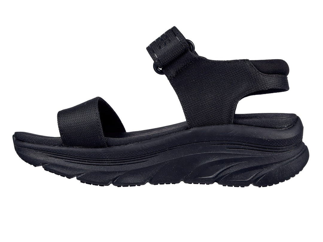 Sandalias Skechers D Lux Walker Negro para Mujer