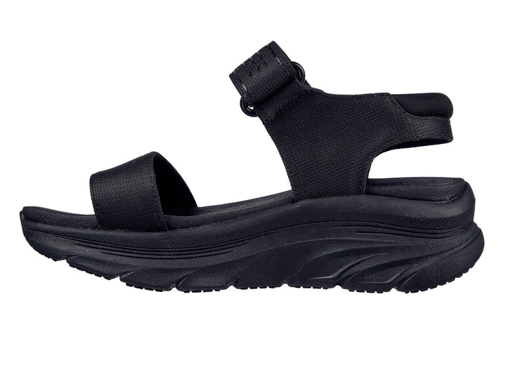 Sandalias Skechers D Lux Walker Negro para Mujer