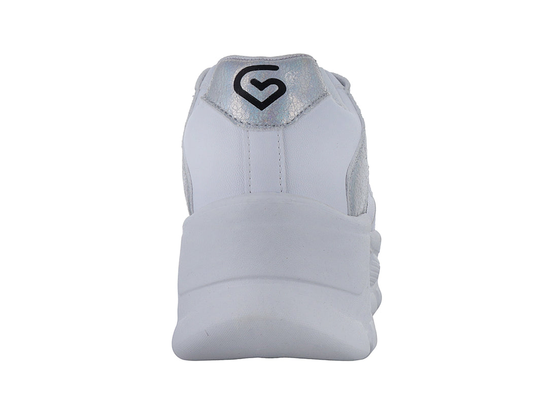 Tenis Clasben Fayeth Blanco Plata para Mujer