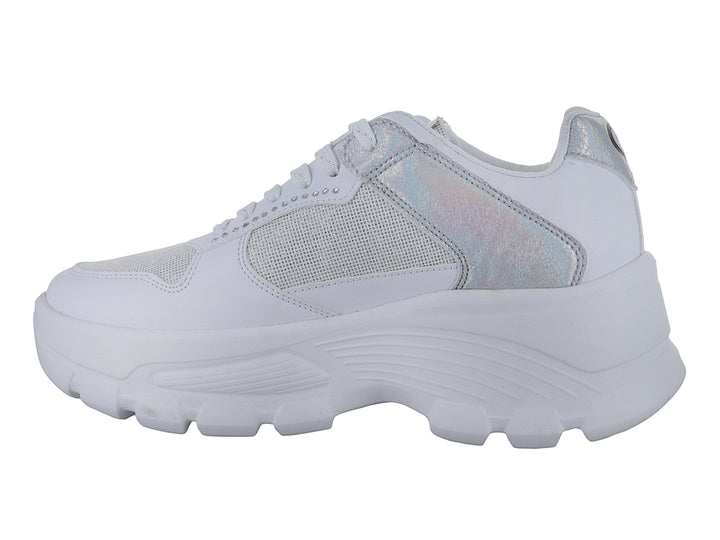 Tenis Clasben Fayeth Blanco Plata para Mujer