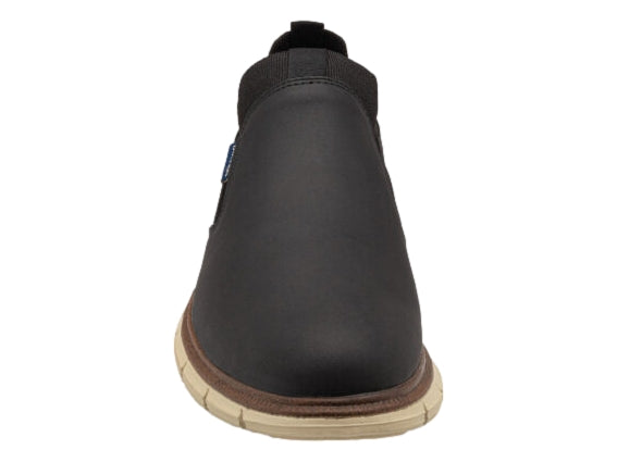 Zapato casual slip-on de color negro con suela beige de la marca Dockers.