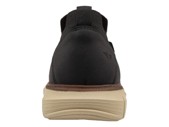 Zapato casual slip-on de color negro con suela beige de la marca Dockers.