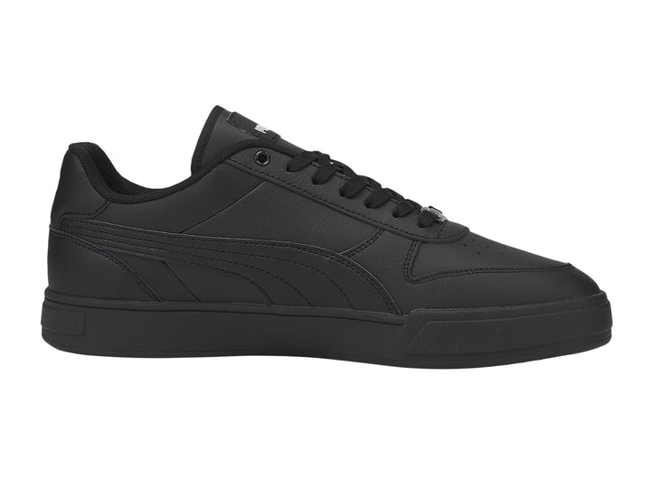 Tenis PUMA Caven Dime color negro, vista lateral sobre fondo blanco.