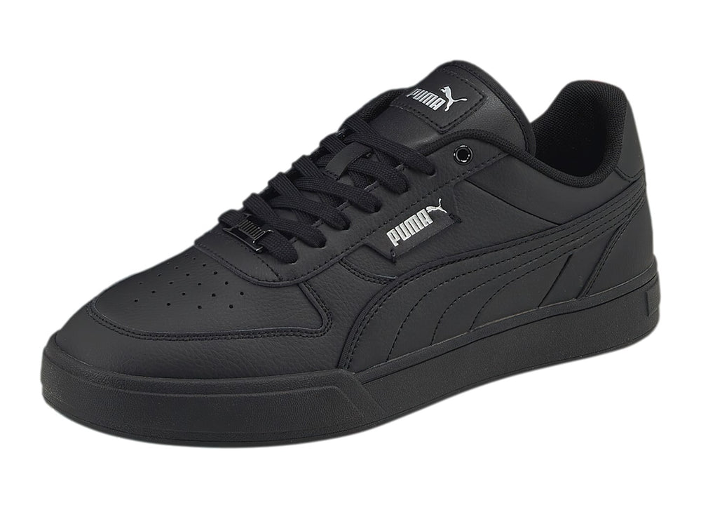 Tenis PUMA Caven Dime color negro, vista lateral sobre fondo blanco.