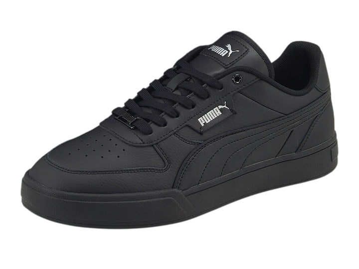 Tenis PUMA Caven Dime color negro, vista lateral sobre fondo blanco.