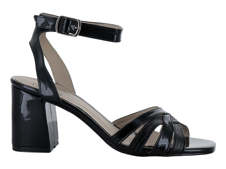 Zapatillas Luna Rosa Negro Charol para Mujer
