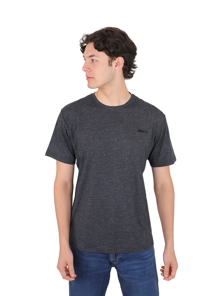 Playera Vertical Eagle Negro Jaspeado para Hombre