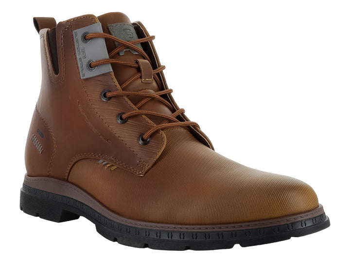 Bota casual Custom Style modelo Zurich en color sepia con suela negra y cierre de cordones.