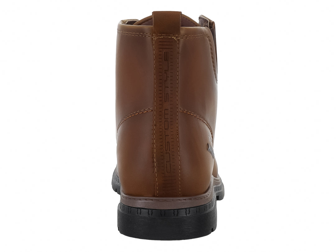 Bota casual Custom Style modelo Zurich en color sepia con suela negra y cierre de cordones.