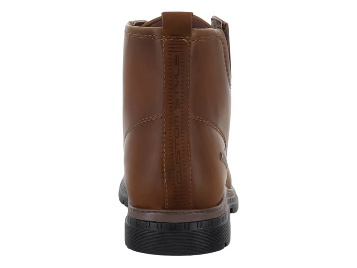 Bota casual Custom Style modelo Zurich en color sepia con suela negra y cierre de cordones.