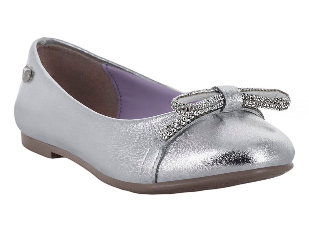 Zapatos Planos Tropicana Metalizados Plata para Niña