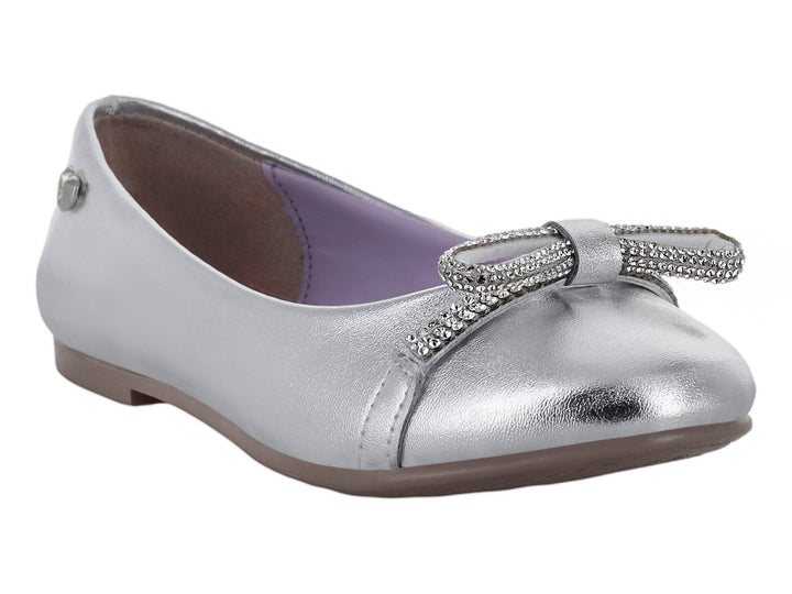 Zapatos Planos Tropicana Metalizados Plata para Niña