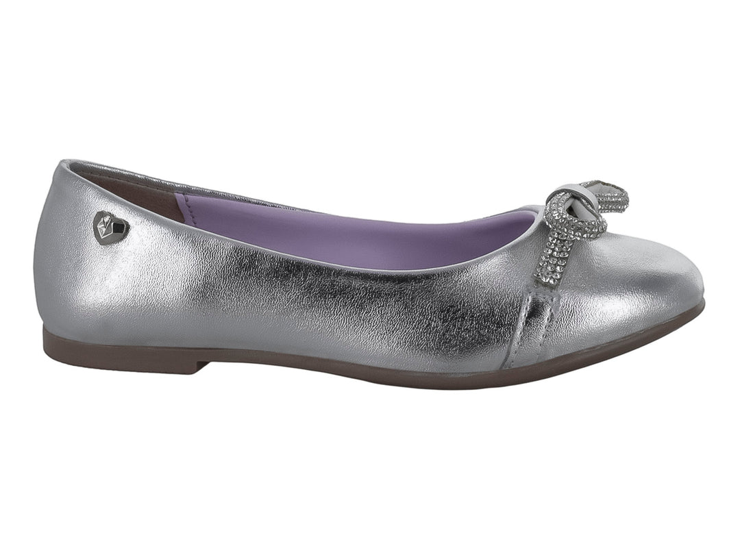 Zapatos Planos Tropicana Metalizados Plata para Niña