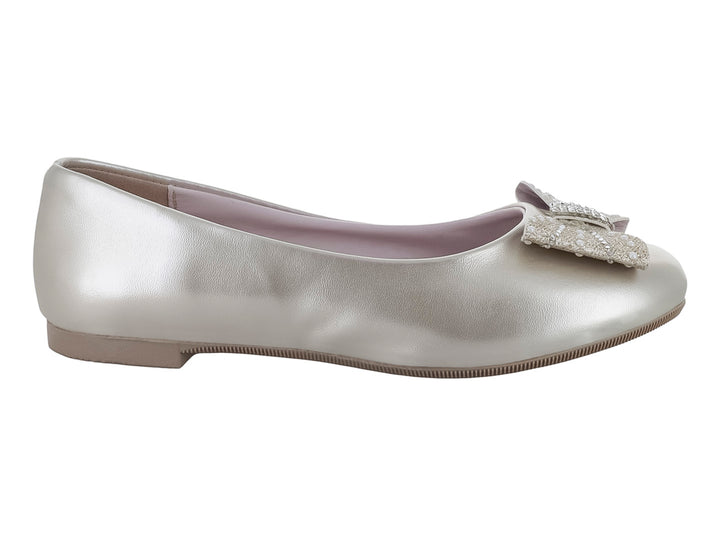 Zapatos Balerinas Tropicana Plateados para Niña