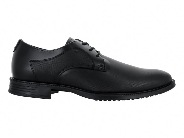 Zapato formal negro para hombre con cordones y acabado mate.