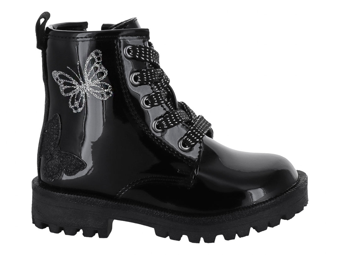 Botas Tropicana de Charol Negro para Niña