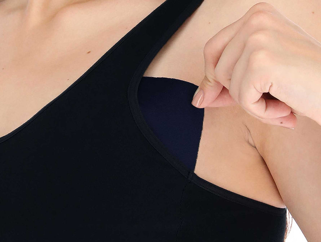 Top Básico de Algodón Marel Negro para Mujer