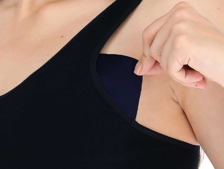 Top Básico de Algodón Marel Negro para Mujer
