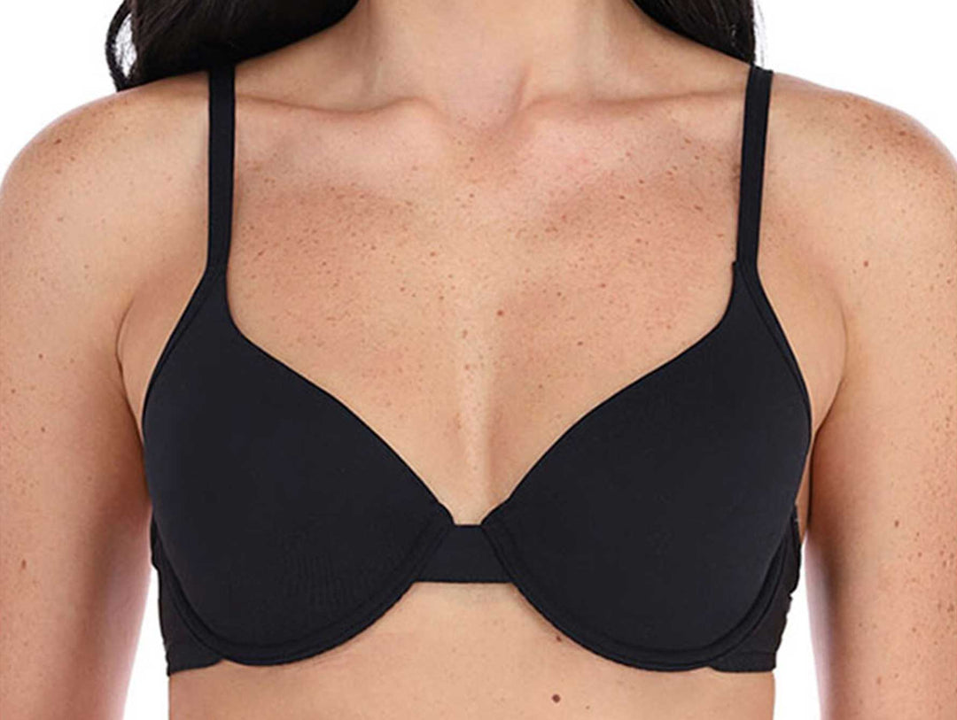 Sujetador básico de microfibra en color negro para mujer.