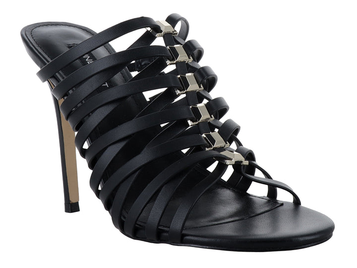Sandalias Nine West Negras de Tacón Alto para Mujer