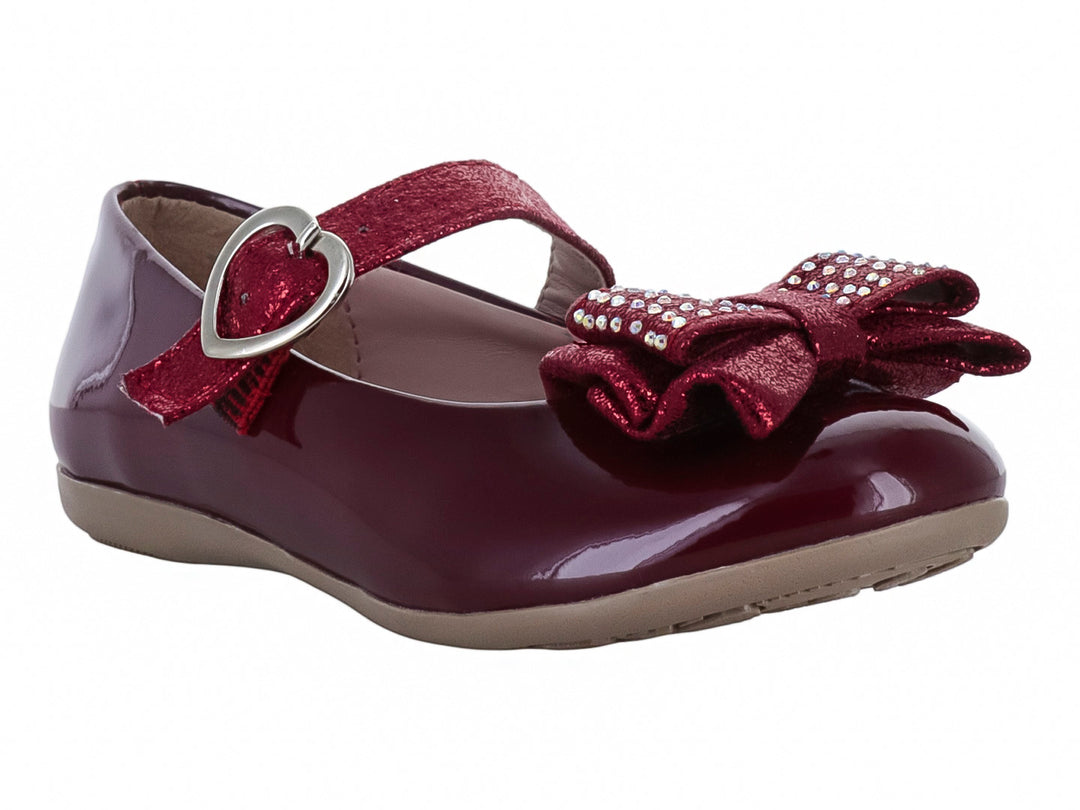 Zapatos Tropicana de Charol Color Vino para Nina