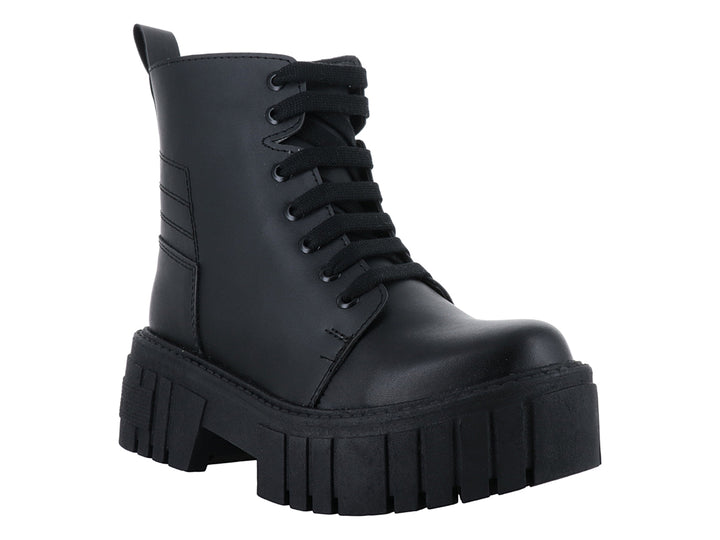 Botines Combat Punto Moda Negro para Mujer