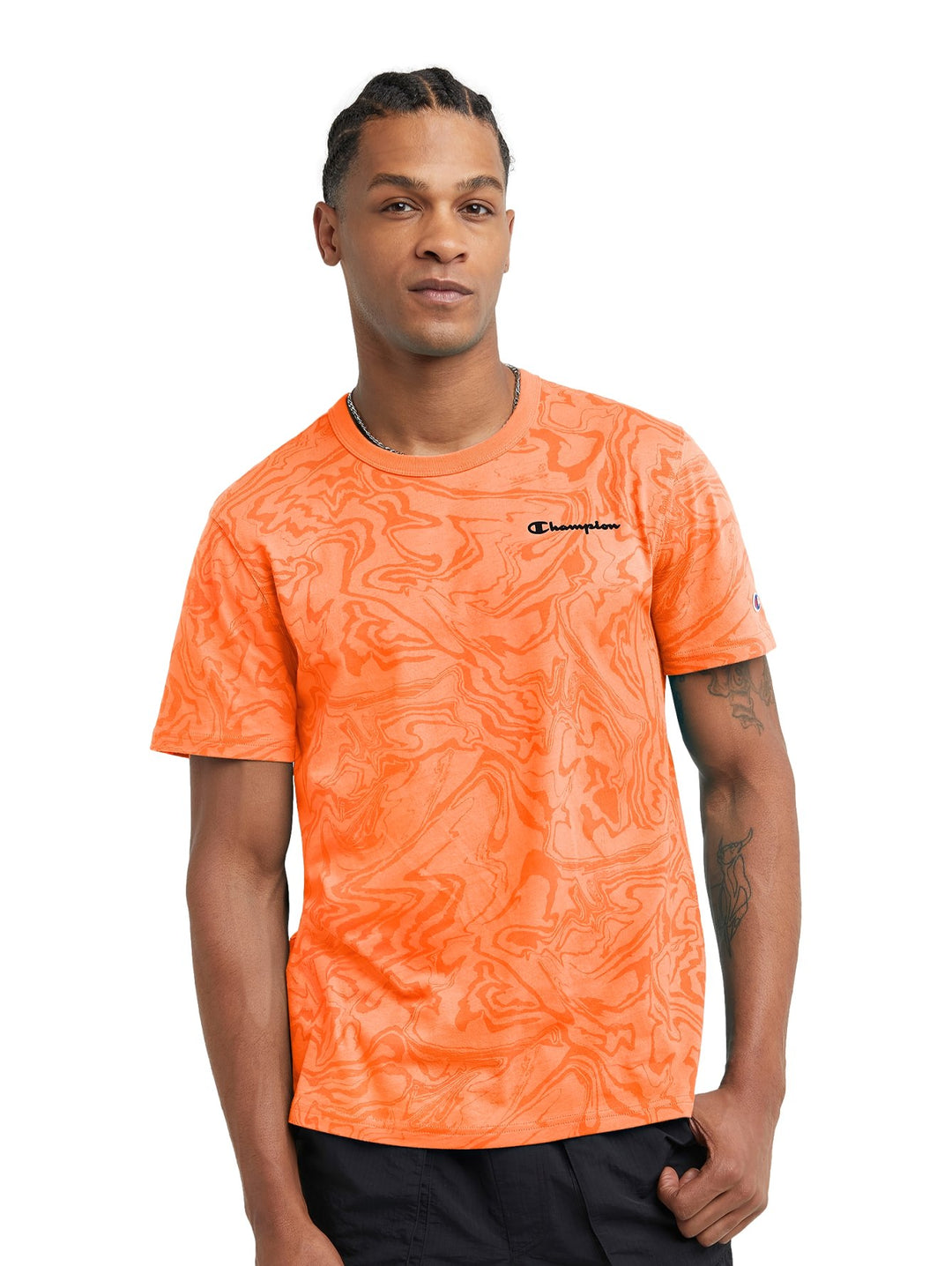 Playera Champion Classic AOP Color Naranja para Hombre