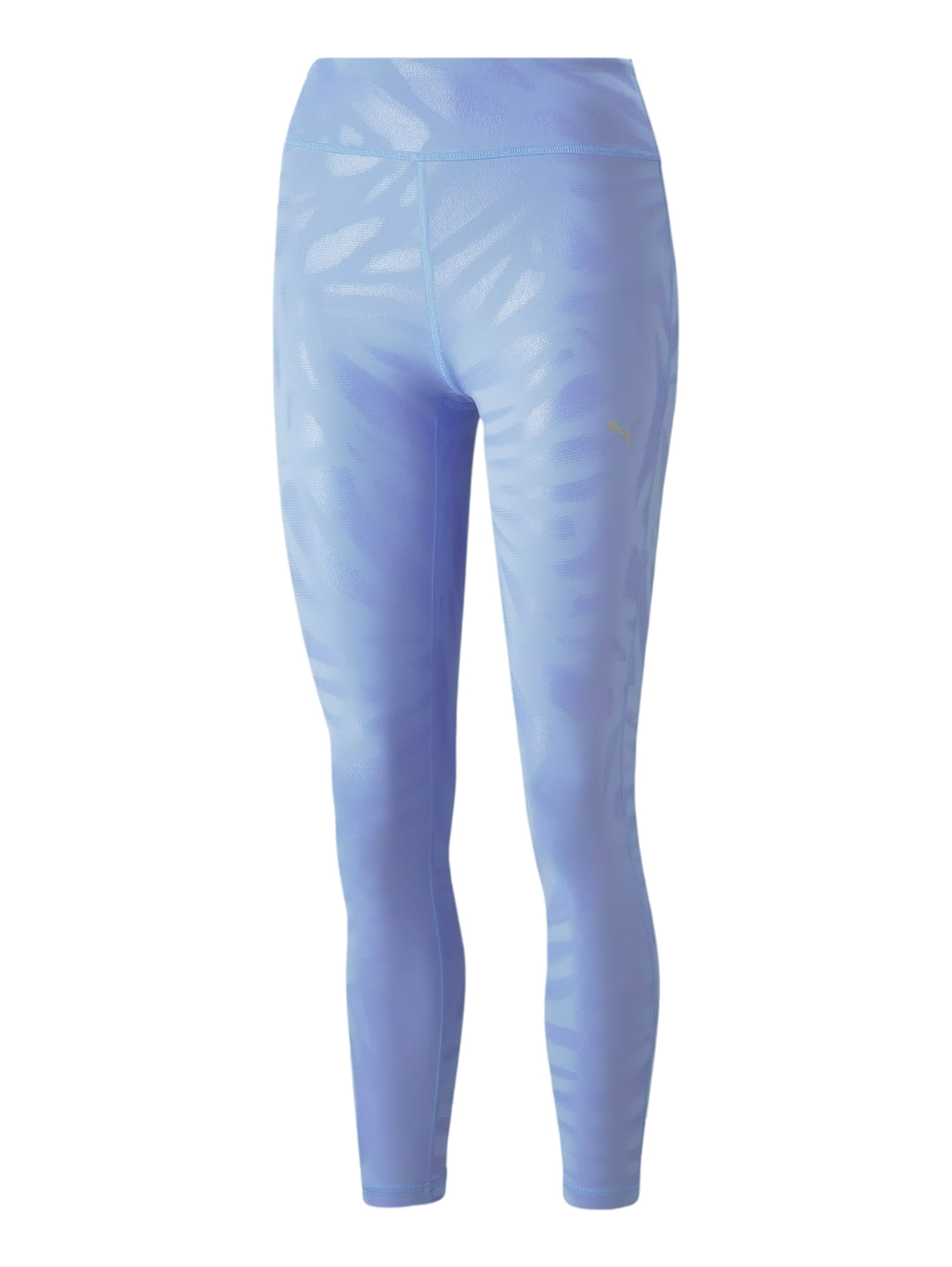 Leggings deportivos PUMA color morado claro, talle alto y largo 7/8.