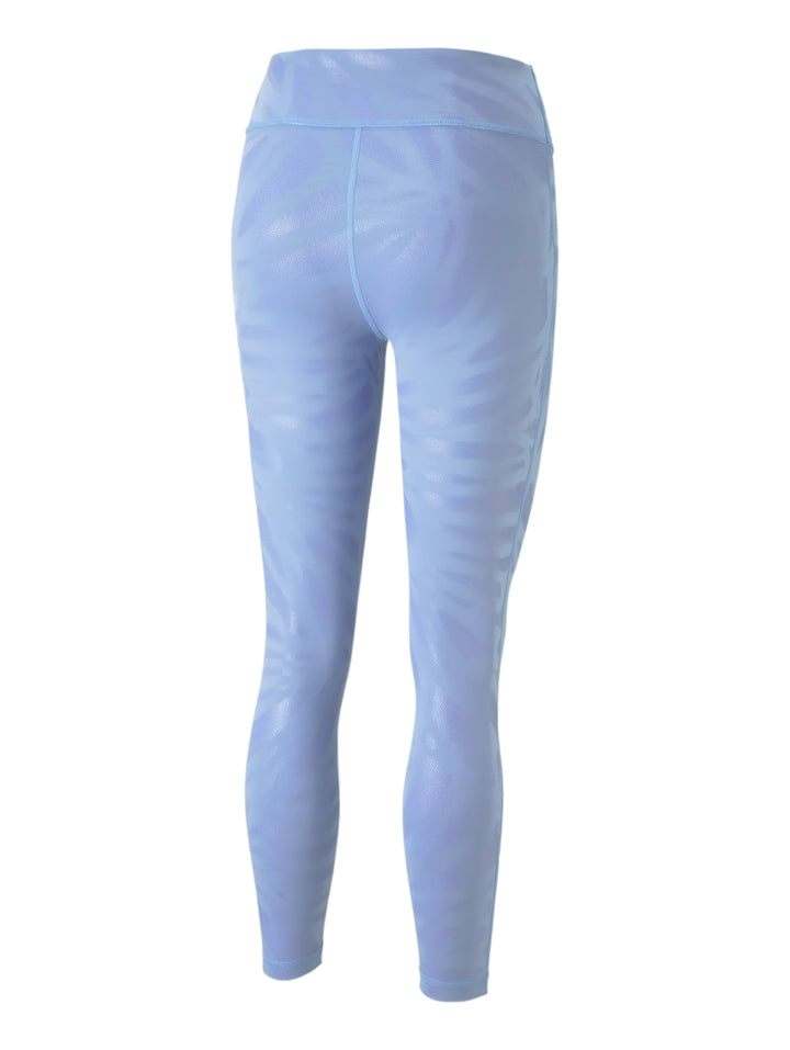 Leggings deportivos PUMA color morado claro, talle alto y largo 7/8.