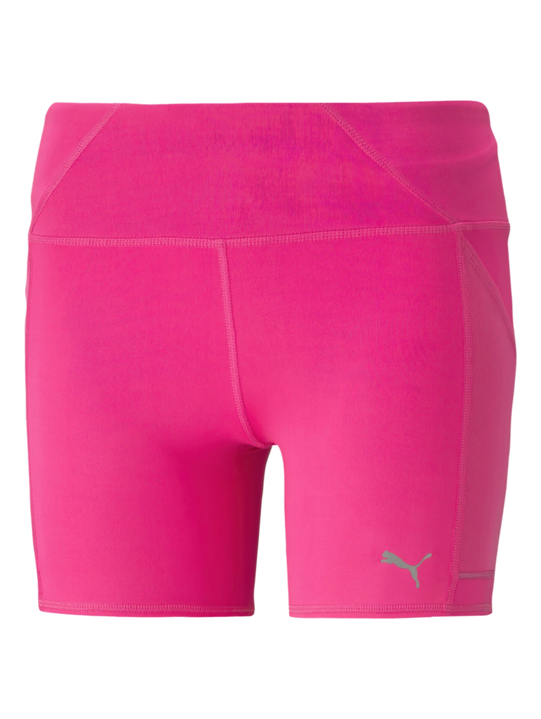 Shorts deportivos ajustados de color rosa intenso marca Puma.