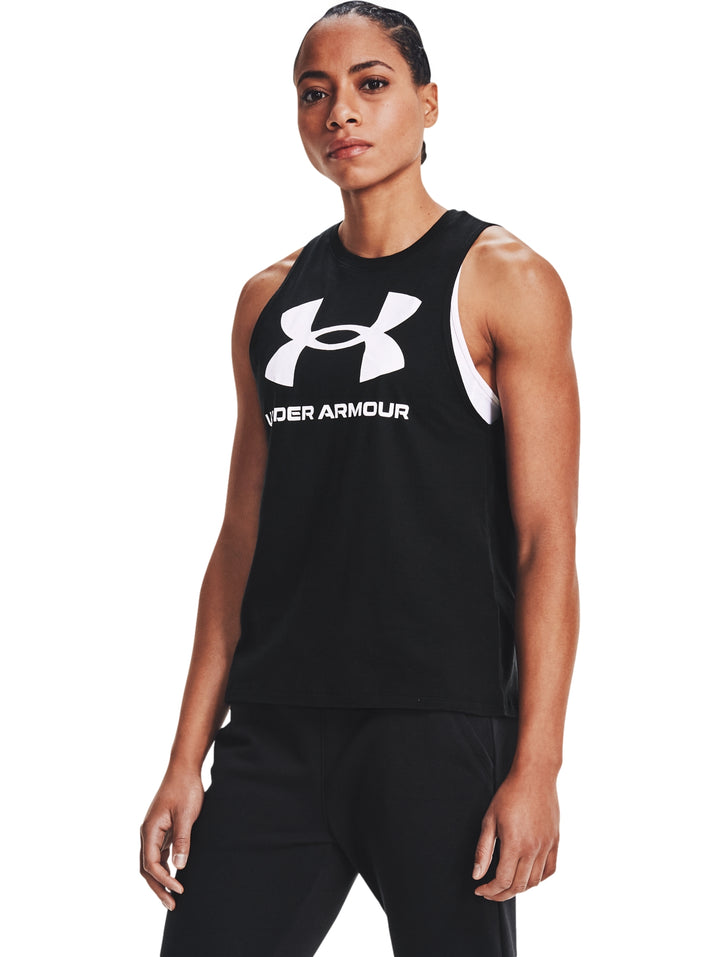 Under Armour Playera sin Mangas Live Sportstyle Negro Mujer