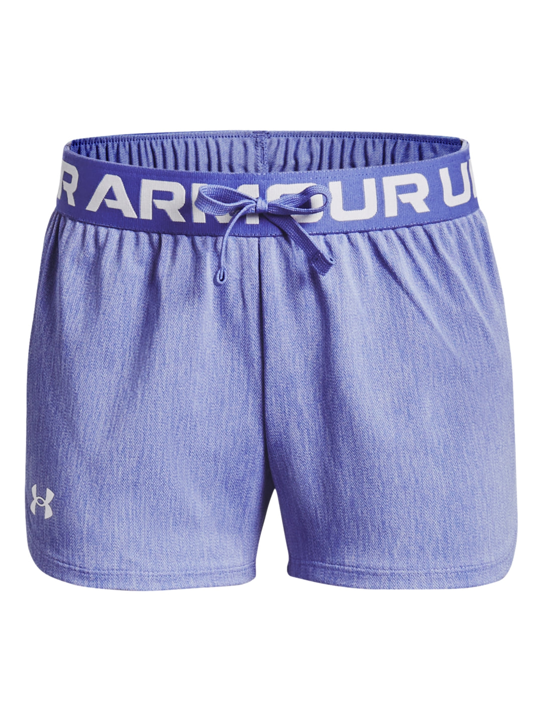 Pantalones cortos deportivos Under Armour en color azul con cintura elástica y cordón.