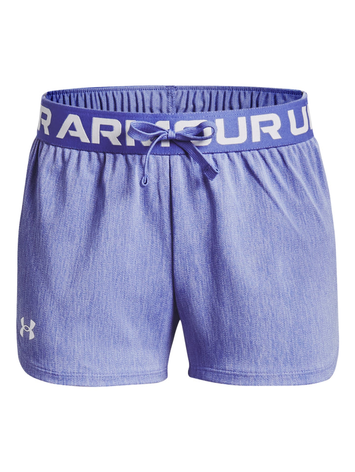 Pantalones cortos deportivos Under Armour en color azul con cintura elástica y cordón.