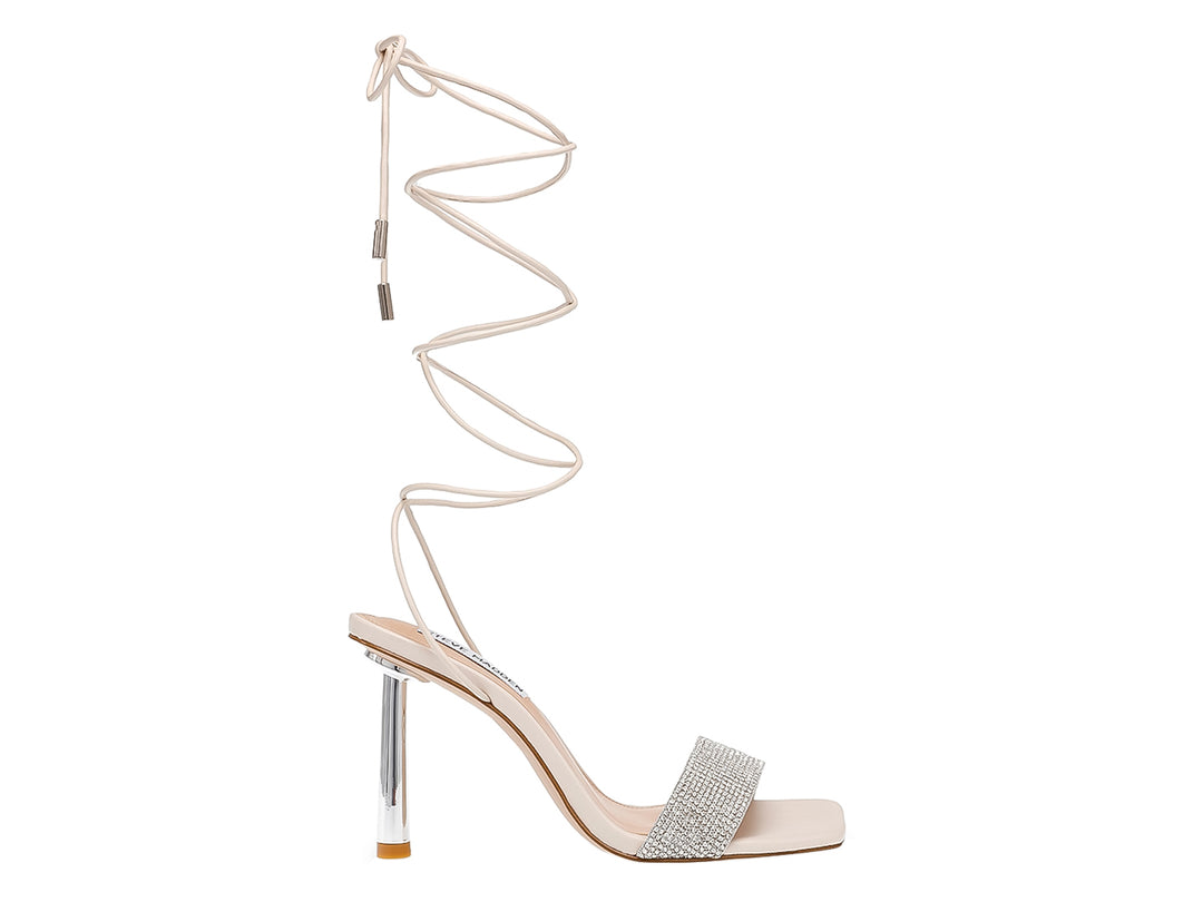 Sandalias Steve Madden El Toro Color Beige y Plata para Mujer