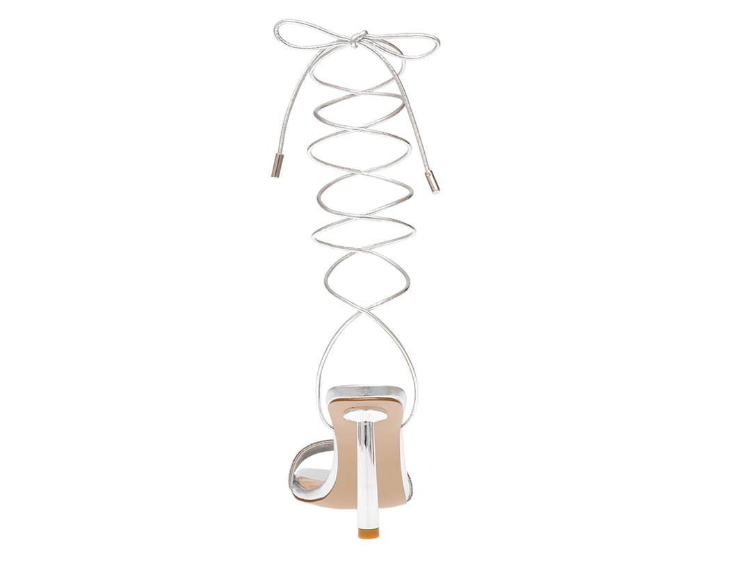 Sandalias Steve Madden El Toro Color Beige y Plata para Mujer