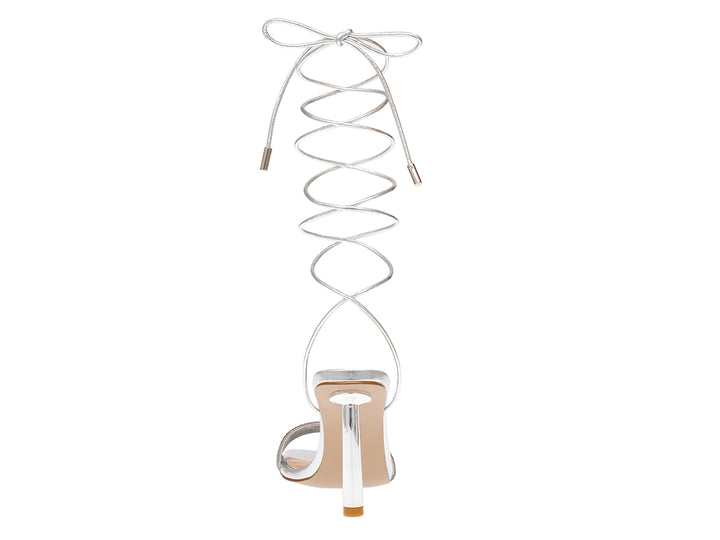 Sandalias Steve Madden El Toro Color Beige y Plata para Mujer