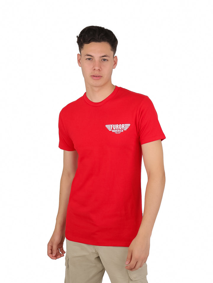 Playera Furor Gun Maverick Rojo para Hombre