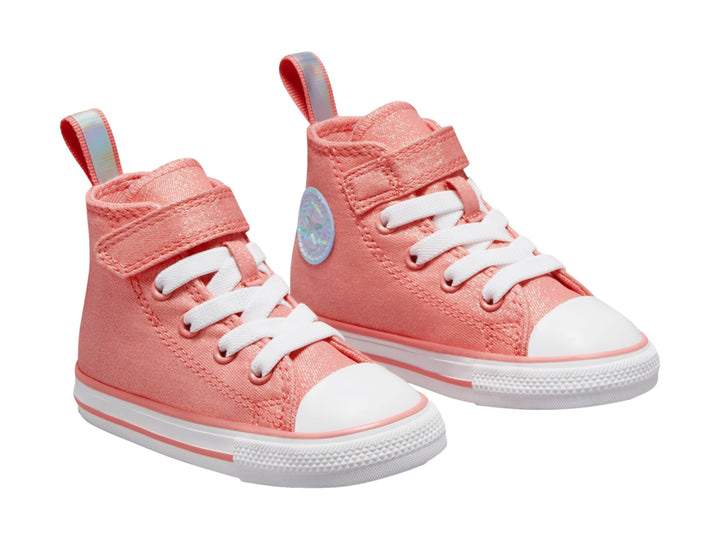 Tenis Converse Chuck Taylor All Star de bota en color rosa con suela y agujetas blancas.