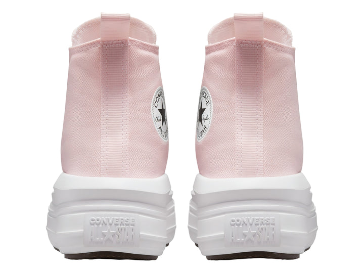 Tenis Converse Chuck Taylor All Star Move Platform en color rosa con suela blanca de plataforma alta.