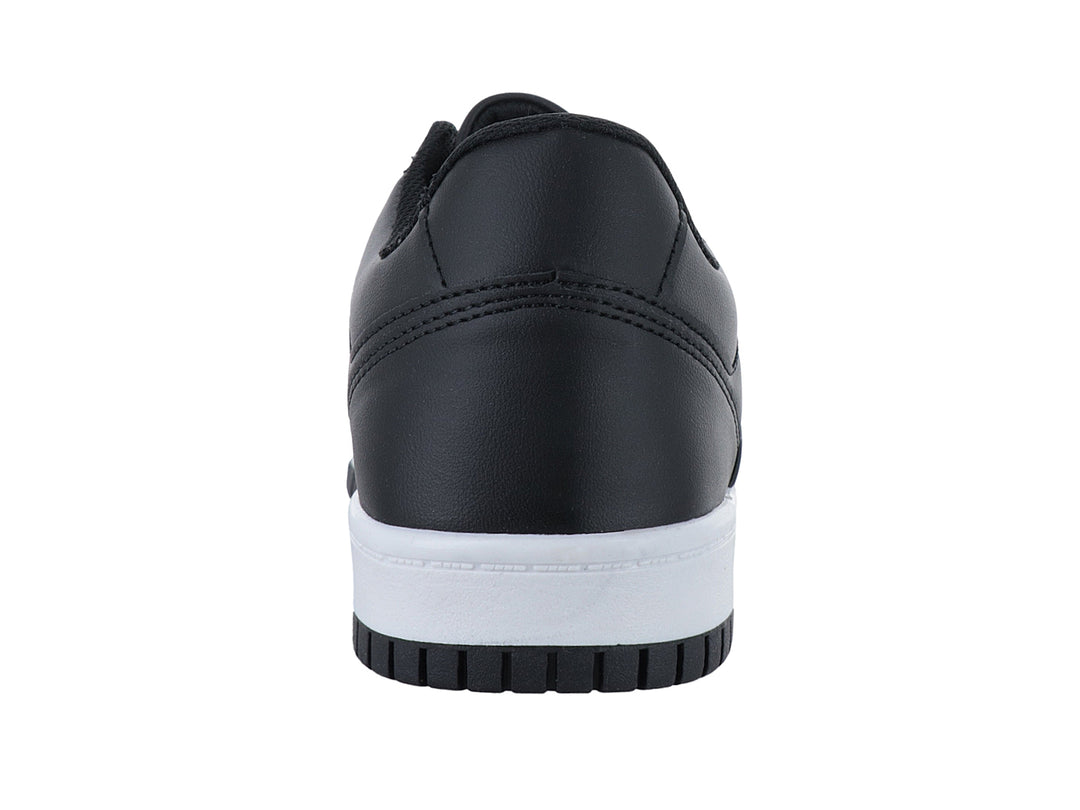 Tenis ATOK color negro con suela blanca y agujetas negras, vista lateral sobre fondo blanco.