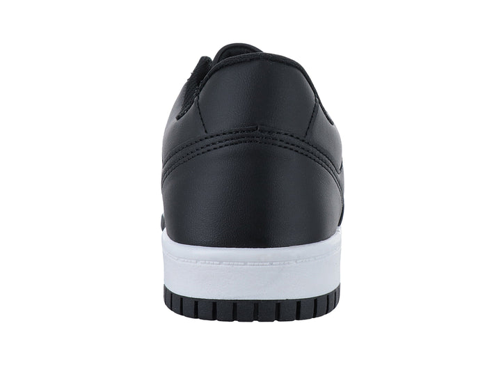 Tenis ATOK color negro con suela blanca y agujetas negras, vista lateral sobre fondo blanco.
