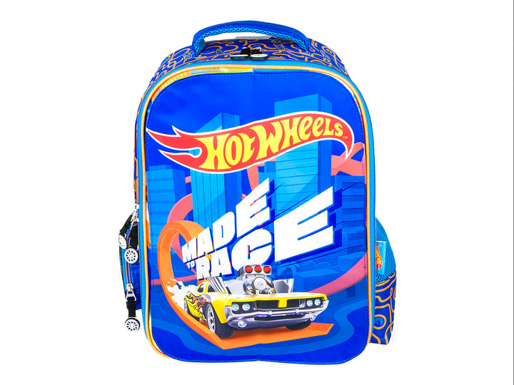Mochila Escolar Hot Wheels Azul para Nino