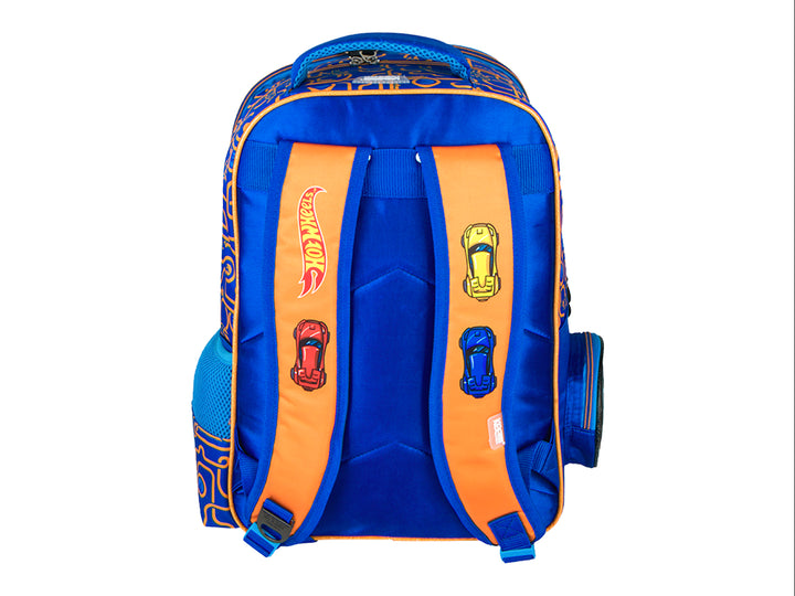 Mochila Escolar Hot Wheels Azul para Nino